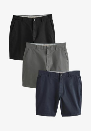 STRETCH 3 PACK - Pantaloni scurți - black navy charcoal