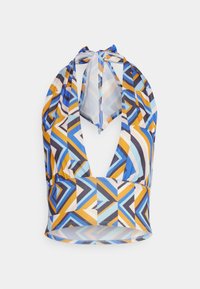 HALTERNECK CROP - Top - blue/orange
