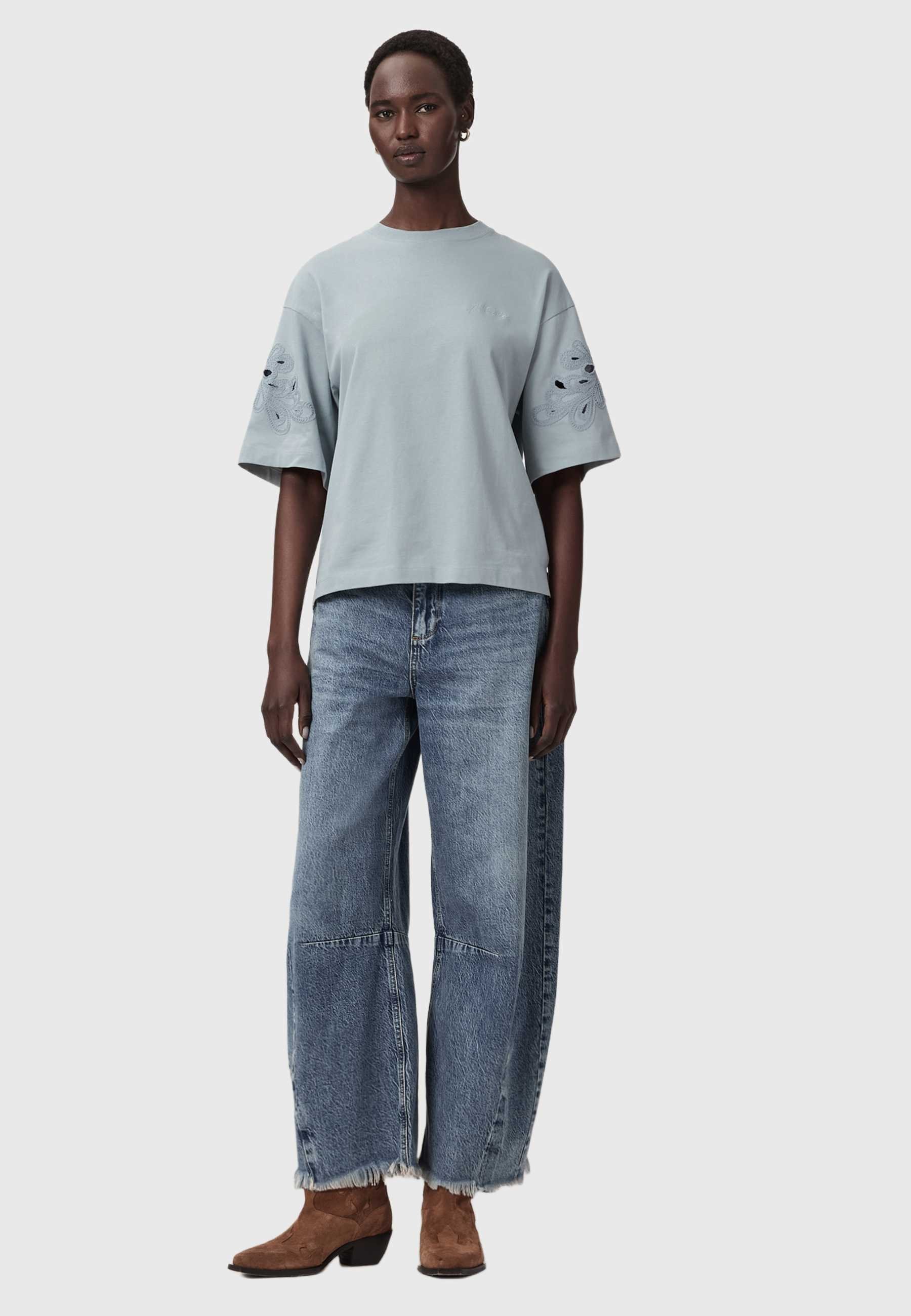 AllSaints LOLA AMELIE TEE - Basic T-shirt - high rise blue/blue
