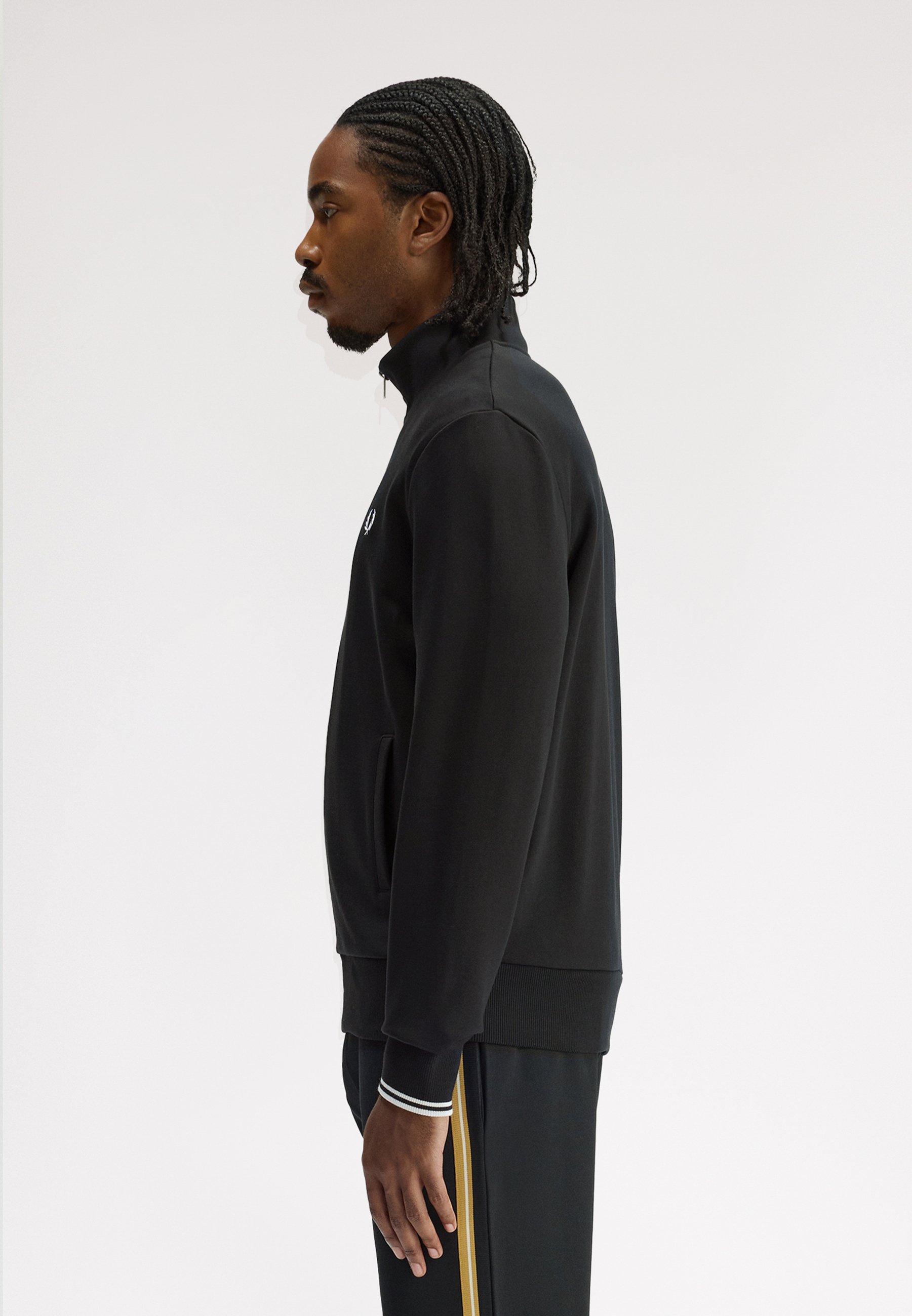 Fred Perry ZIP THROUGH - Zip-up sweatshirt - black - Zalando.co.uk