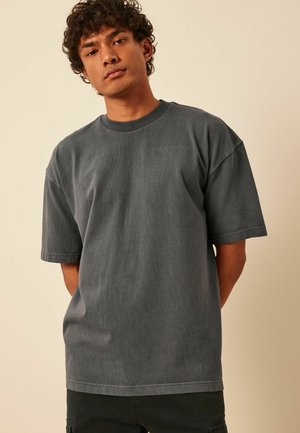 Next HEAVYWEIGHT - Basic T-shirt - charcoal grey garment dye