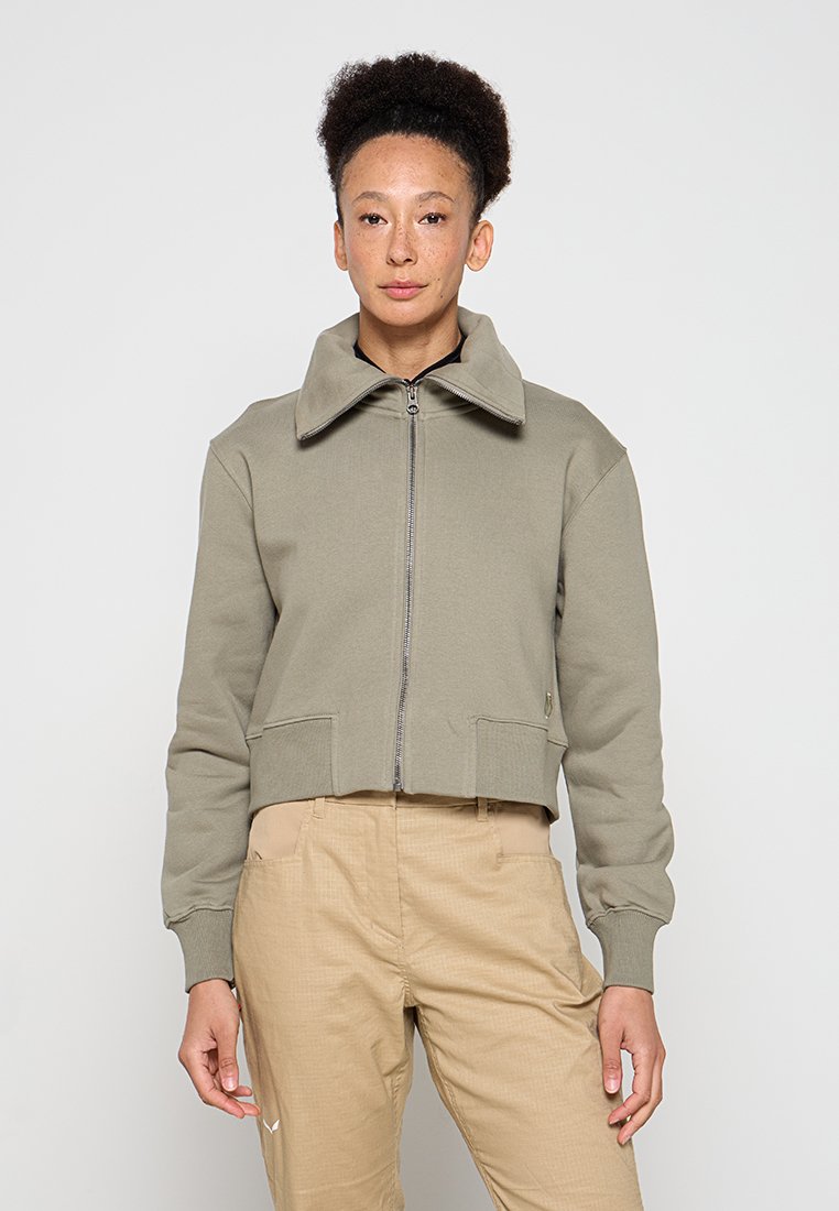 Didriksons Sweater met rits groen