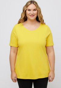 Ulla Popken Jednoduché tričko - yellow