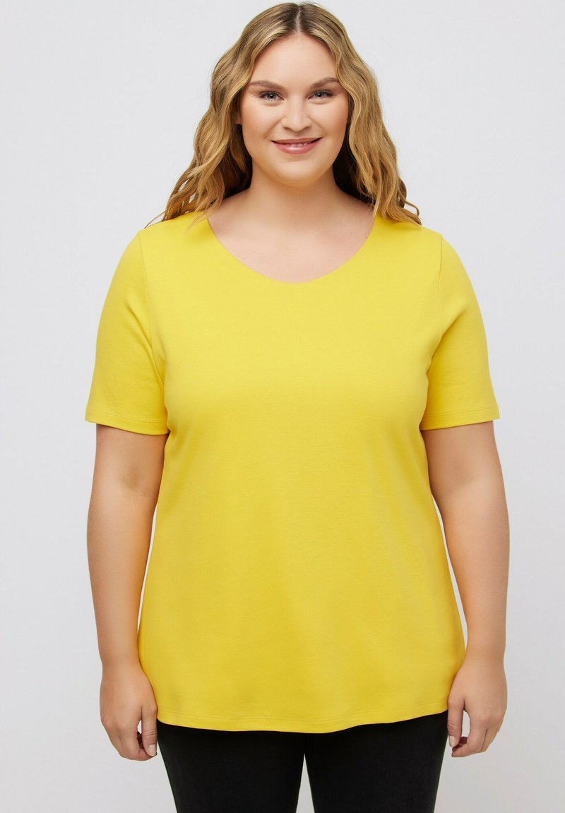 Ulla Popken Jednoduché tričko - yellow