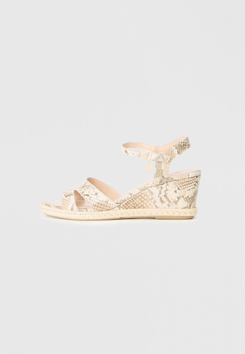 Dune London Sandalen met sleehak bruin