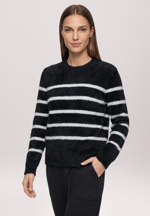 Betty Barclay, BETTY BARCLAY MIT STREIFEN STRICKPULLOVER - Pullover - patch black cream