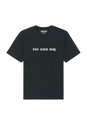 THE HARD WAY PRINT HEAVYWEIGHT - Print T-shirt - black