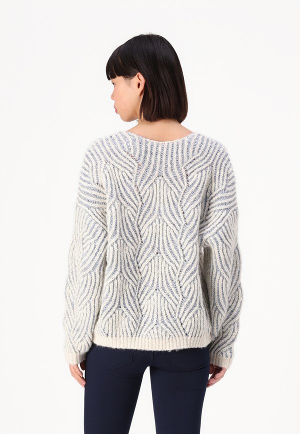 ONLELIN LIFE V NECK - Jumper - cloud dancer4