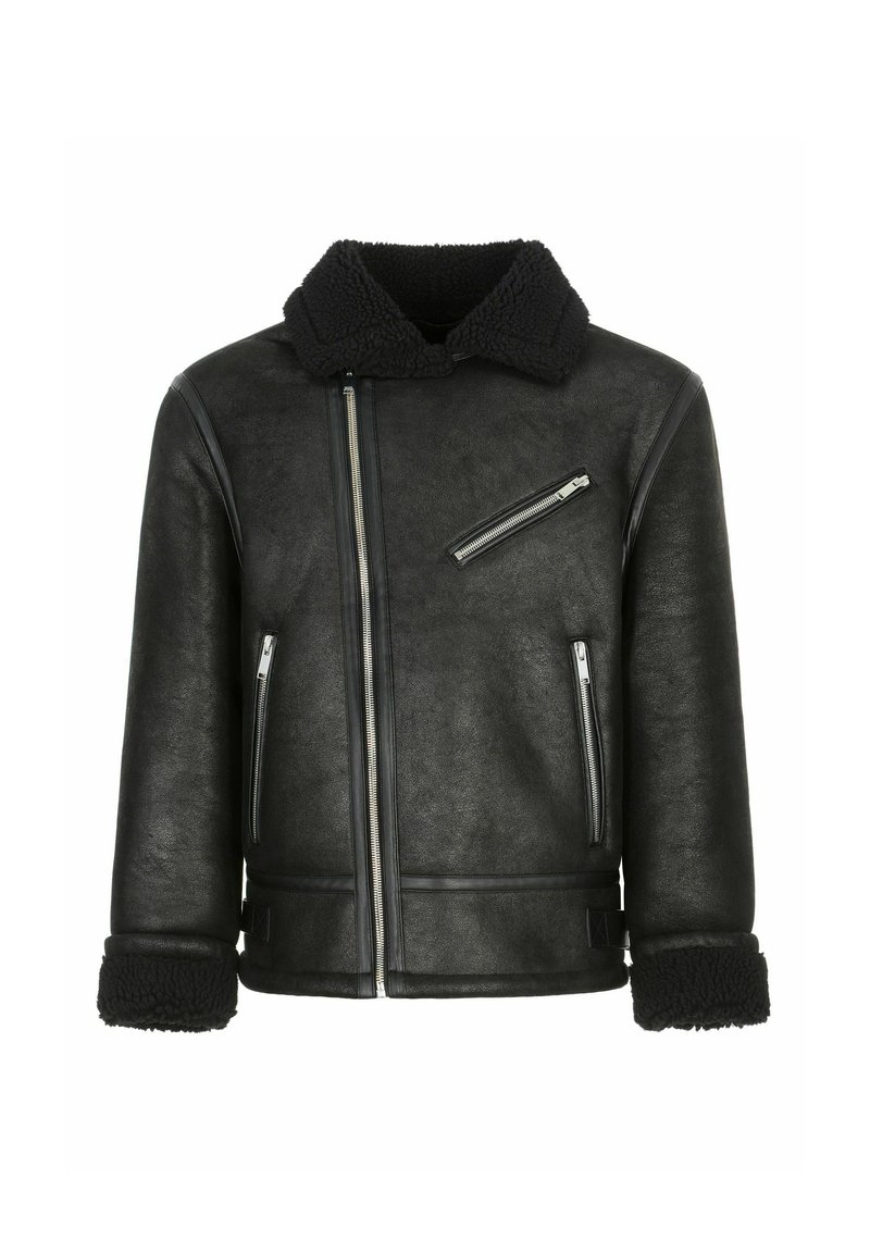 OCHNIK Imitatieleren jas zwart