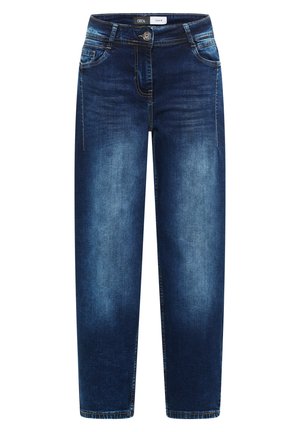 Cecil, HIGH WAIST BARREL LEG JEANS IM LOOSE FIT - Wide leg - mid blue used wash