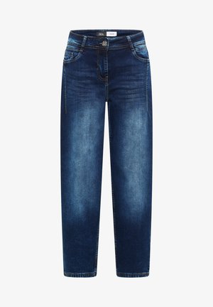 Cecil, HIGH WAIST BARREL LEG JEANS IM LOOSE FIT - Wide Leg - mid blue used wash