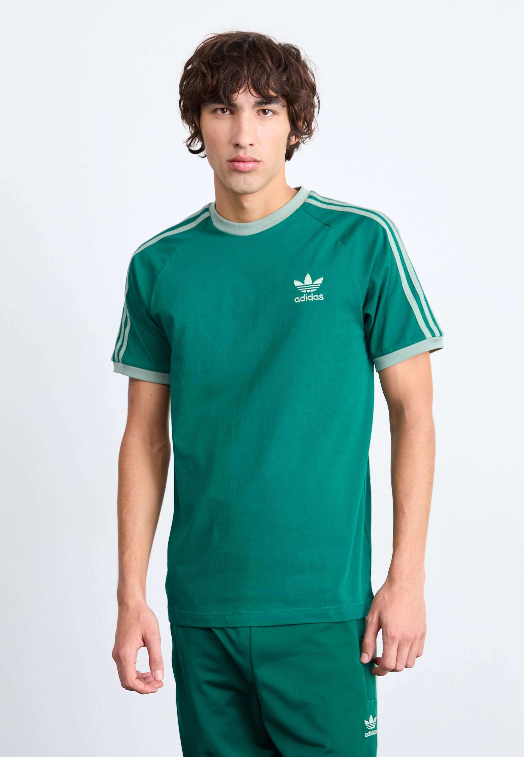 adidas Originals STRIPES TEE Print T-shirt collegiate green