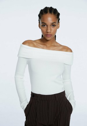 MIT CARMEN-AUSSCHNITT - Langarmshirt - off white
