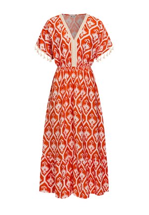 Cupshe, BOHO CHIC PRINTED MAXI DRESS - Maxi-jurk - light red  white