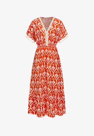 Cupshe, BOHO CHIC PRINTED MAXI DRESS - Maxi-jurk - light red white