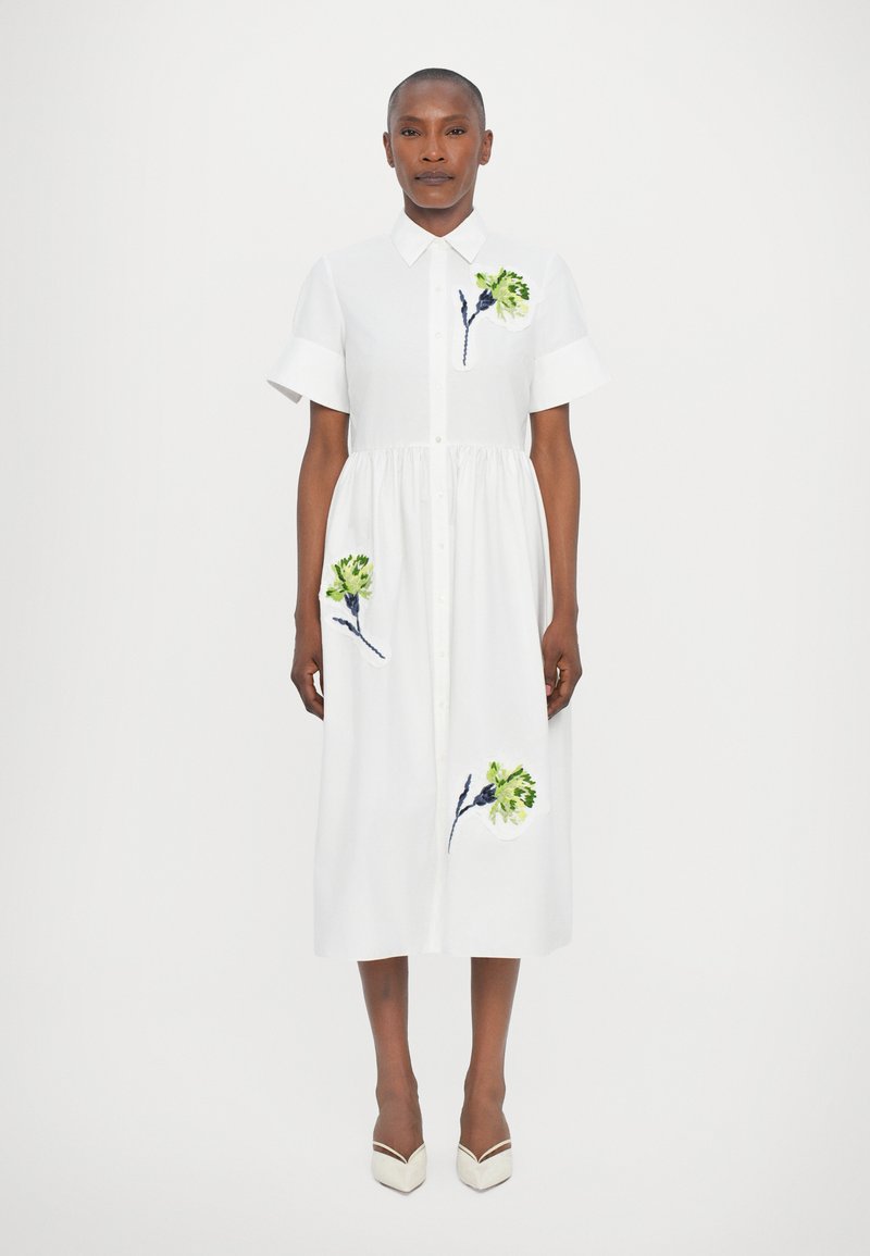 Erdem - SHORT SLEEVE SHIRT DRESS - Shirt dress - white, Enlarge