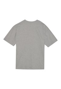Grå kortärmad t-shirt i bomull. Har rund halsringning och en avslappnad passform. Slät textur utan mönster eller detaljer.
