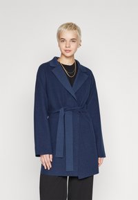 VILA VIJUICE BELT JACKET - Klasisks mētelis - navy blazer