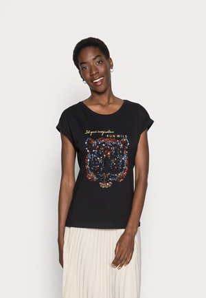 KACRISTY - Camiseta estampada - black deep