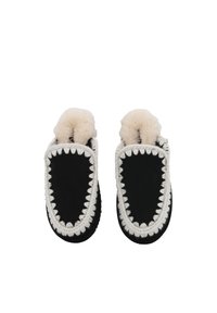 Mou ESKIMO STITCHING BKWHI - Ciabattine - nero