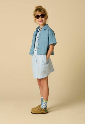 Sissy-Boy, SISSY-BOY GESTREIFTES KLEID - HELLBLAU - Robe chemise - l blauw