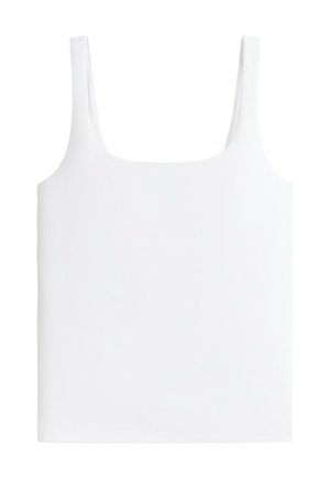 OYSHO, LONG SQUARE NECK COMFORTLUX TANK TOP. - Débardeur - stone