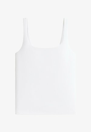 OYSHO, LONG SQUARE NECK COMFORTLUX TANK TOP. - Top - stone