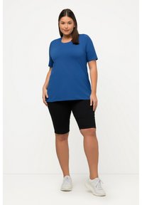 Ulla Popken RUNDHALSAUSSCHNITT - Jednoduché tričko - blue
