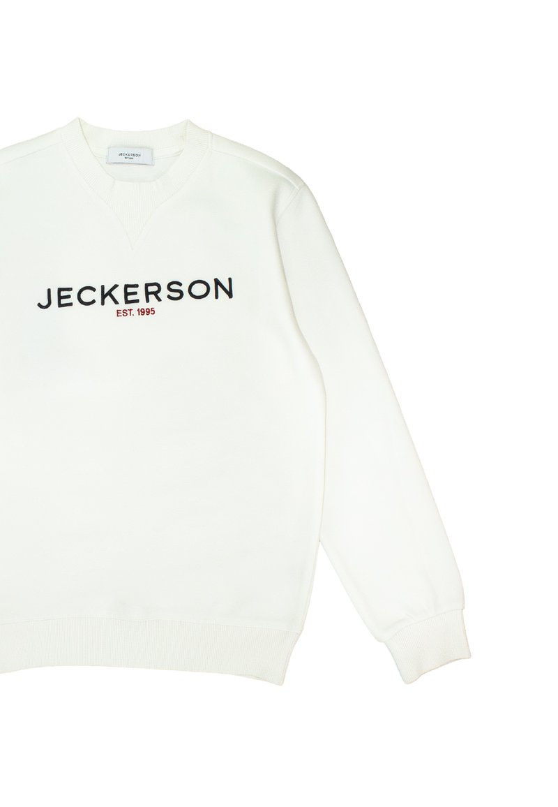 Jeckerson WITH LOGO Sweatshirt bianco/white Zalando