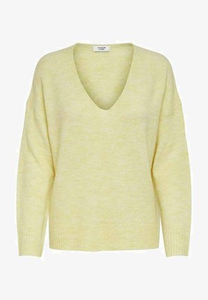 JDY ELANORA L/S NOOS - Strikkegenser - pastel yellow