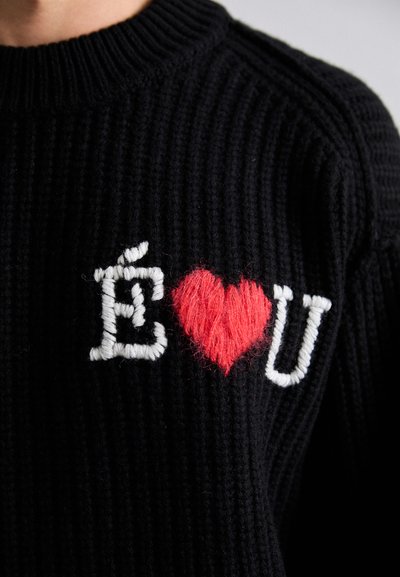 Études HEAVY ROUND NECK - Pulover - black