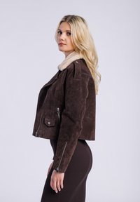 Freaky Nation Veste en cuir - dark ork