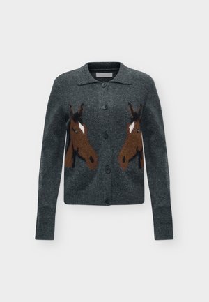Vero Moda, VMCAVALLO  - Жилетка - dark grey melange/potting scoll/emperador/birch and black