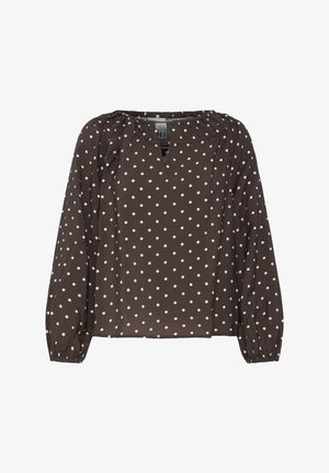 ICHI, IHFORANA LS - Blouse - coffee bean birch dot