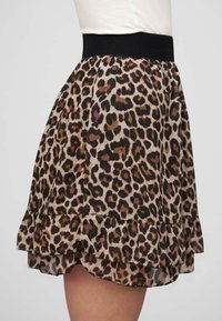 Cloud 5ive STUFEN MIT LEO  UND 2-LAGIGEM STOFF - A-line skjørt - beige