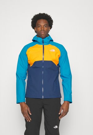 MENS STRATOS JACKET - Kurtka hardshell - shady blue/cone orange/acoustic blue