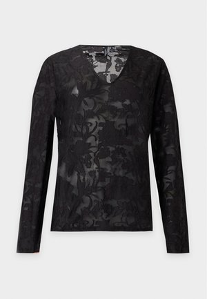 Vero Moda Curve, VMLAYLA V NECK - Longsleeve - black