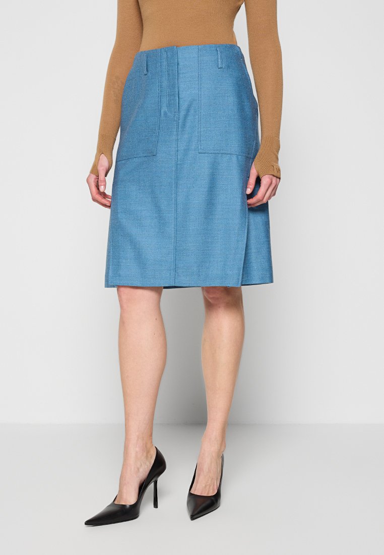 Victoria Beckham A-lijn rok blauw