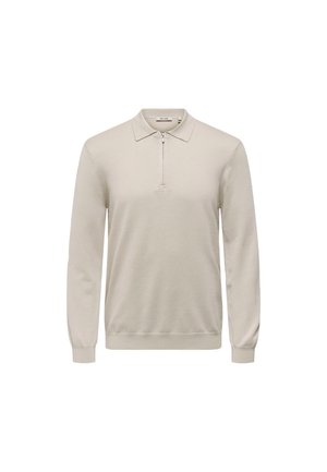 Only & Sons, ONSWYLER LIFE REG HALFZIP POLO KNIT NOOS 22034225 - Polo - silver