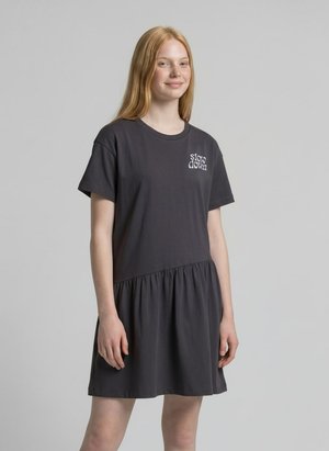 TOM TAILOR TOM TAILOR KLEIDER & JUMPSUITS MINI-KLEID MIT PRINT - Vestido ligero - coal grey