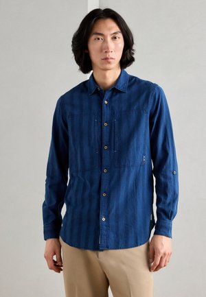 Scotch & Soda TEXTURED SHIRT IN SPECIAL STRIPED - Shirt - washed indigo