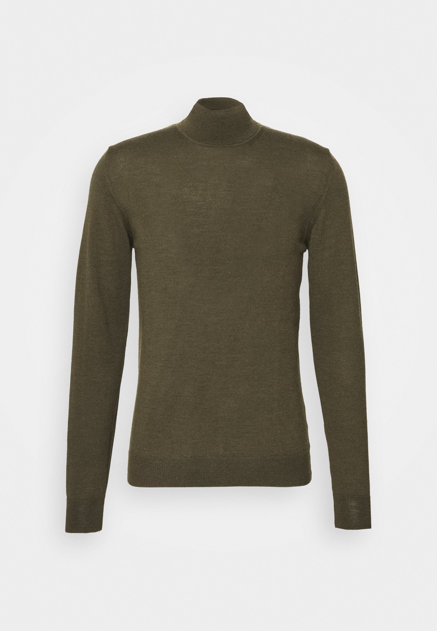 Green turtleneck sweater