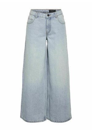 Noisy May, WIDE FIT JEANS NMKETTIE - Wide leg - light blue denim