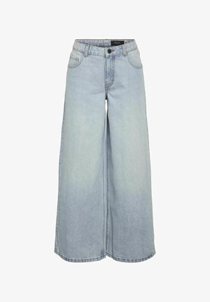 Noisy May, WIDE FIT JEANS NMKETTIE - Wide leg - light blue denim