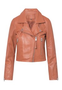 MINIMAL BIKER - Chaqueta de cuero - hazel