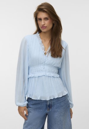 Vero Moda, VMDORA DETAIL PLISSE - Μπλούζα - ice water