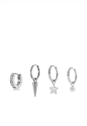 4-PACK PEAK ONE HOOPS SIRIUS - Yksittäinen korvakoru - silver-coloured