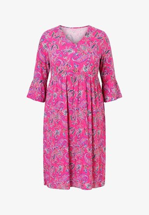Ulla Popken, Jerseyjurk - light fuchsia