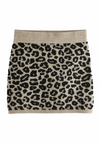 LEOPARD ANIMAL PRINT SHORT - Mini skirts  - neutral brown