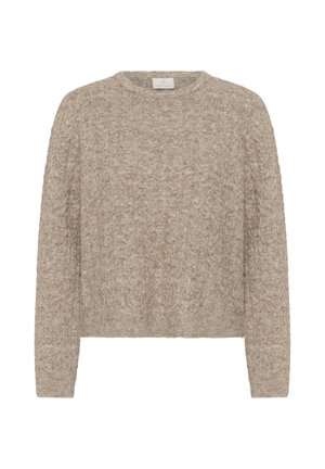 Kaffe, KAMELANIE PULLOVER - Pullover - beige melange